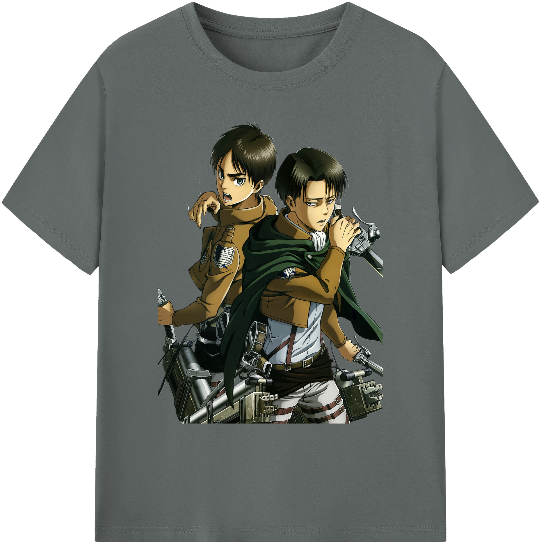（画像用） 進撃の巨人 リヴァイ·アッカーマン Attack on Titan Levi Ackerman 綿100％ メンズ半袖Tシャツ｜肌触りやわらか＆通気性